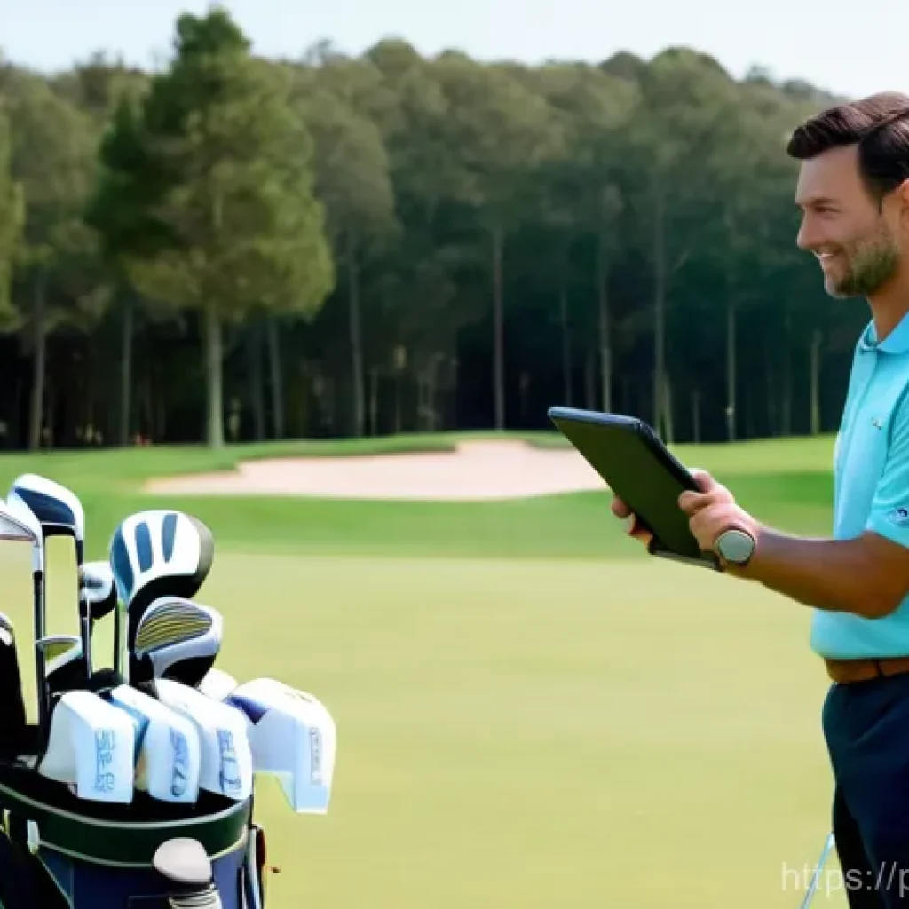 골프코치로서의 고객 데이터 보호법 - **Prompt:** A professional male golf coach, approximately 40 years old, with a friendly and knowledg...