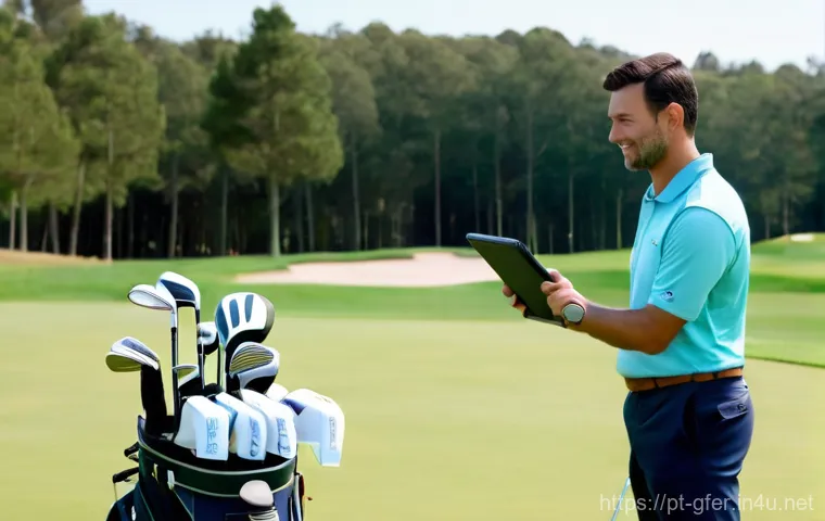 골프코치로서의 고객 데이터 보호법 - **Prompt:** A professional male golf coach, approximately 40 years old, with a friendly and knowledg...