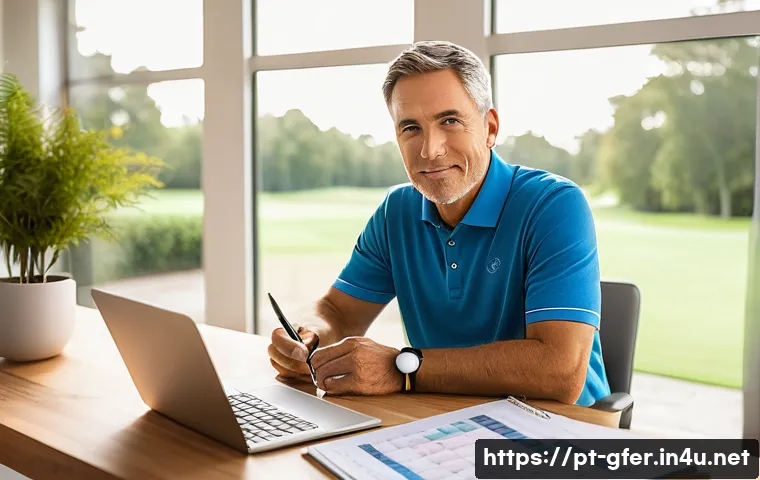골프코치의 워라밸 유지 방법 - **Prompt 1: The Organized Coach's Planning Session**
A professional male golf coach, aged 45-55,...